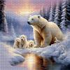 1000pcs/Puzzle Game for Endurance And Logic Training - Exquisite Puzzle - (Snowbank Bear Home Morning Light Reflecting Forest) Suitable for Living Roo