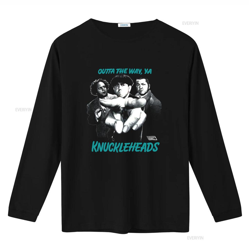Vintage Retro Funny Three Stooges Knuckleheads Print Casual T Shirt vintage Washed homme streetwear Comfortable graphic