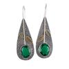 Chrome Diopside Gemstone 925 Sterling Silver Jewelry Handcrafted Earrings 2.00" EE-72-2