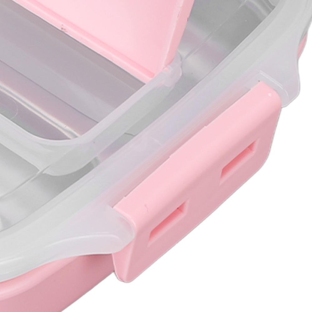 304 Stainless Steel Insulated Lunch Box 4 Compartment Bento Lunch Box  For Picnics