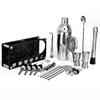 Conjunto de 20 peças de coquetel Boston Shaker Mixer Kit de preparação de bebidas em aço inoxidável para uso em bar doméstico