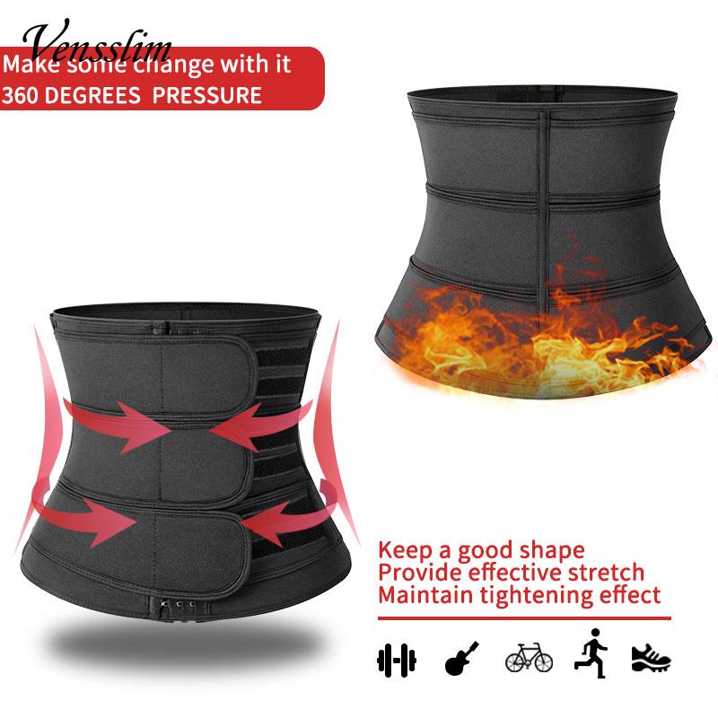 Vensslim Men Waist Trainer Corset Abdominal Slimming Belt Fitness Body Shaper Weight Loss Strap Waist Trimmer