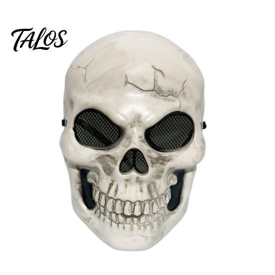 Maschera Osso Rotto Horror Maschera Teschio Integrale per Halloween, Accessorio Cosplay Spettrale per Case Infestate Comoda Traspirante per gli Occhi, Accessorio Costume da Festa,