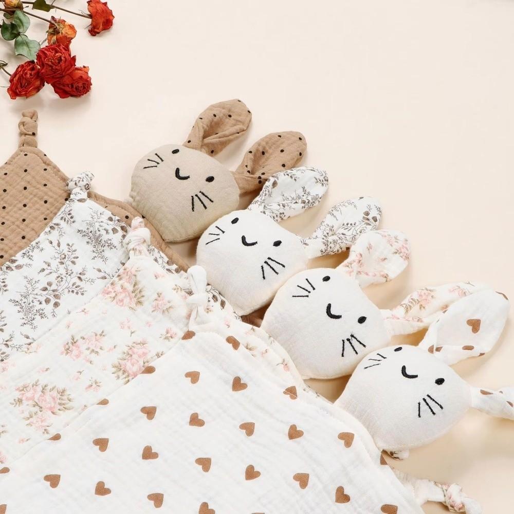 Printed Design Muslin Comforter Blanket Soft Material Cute Cat Kids Sleep Toy For Kids