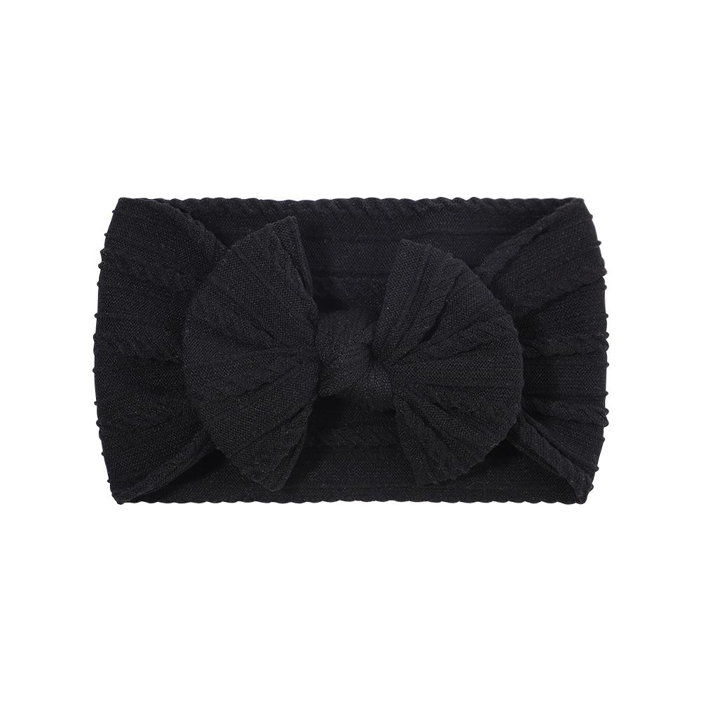 PANTONE Solid Color Bows Headband for Baby Girls Elastic Hair Band Cotton Bowknot Turban Kids Headwear Baby Hair Accessories