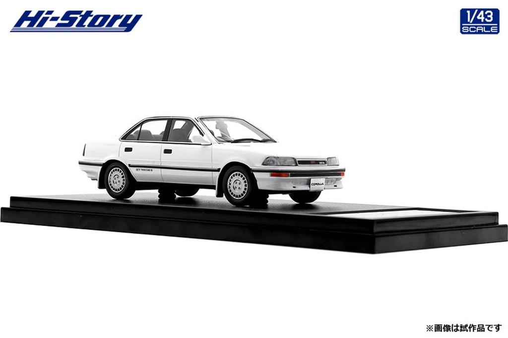 Hi Story Toyota Corolla Sedan GT Super White II Complete Product 1/43 (1987)