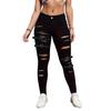 2026 Neue zerrissene Skinny Jeans für Damen, Gürtel-Distressed Stretch-Bleistifthosen mit edgy Design für lässigen Streetstyle