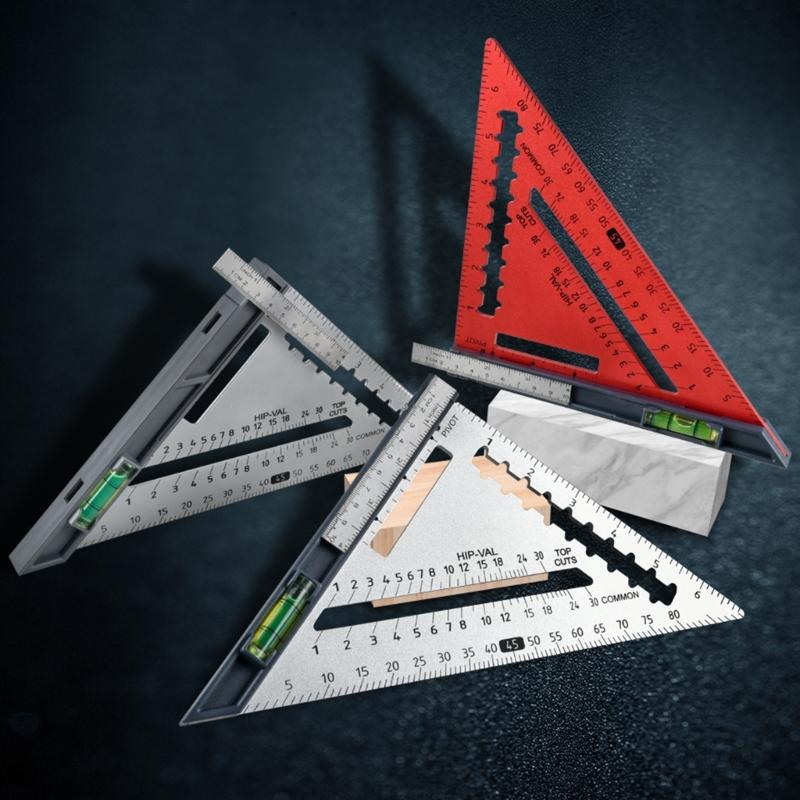 Multipurpose Triangle Ruler Double Sided for Angle/Depth/Cylinder High Precision Aluminum Alloy Triangle Ruler Tool