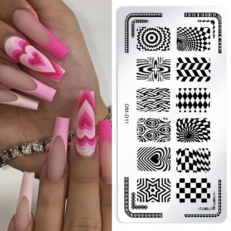 Tiger Zebra Leopard Print Nail Stamping Plates Animal Image Printing Stencil Nail Stamp Templates Nail Art Tool Nails Decoration
