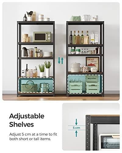 Regał, 50 X 100 X 200 Cm, 875 Kg Nośność (175 Kg Na Półkę), Przemysłowy, Regulowane Półki Do Przechowywania, Do Salonu, Kuchni,