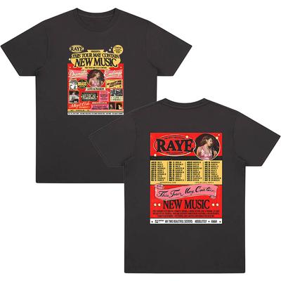 Raye Tour 2026 Graphic T Shirts Women Men Fashion Short Sleeve Tee Shirt Casual Soft Cotton Summer Trendy Design Streetwear Y2K