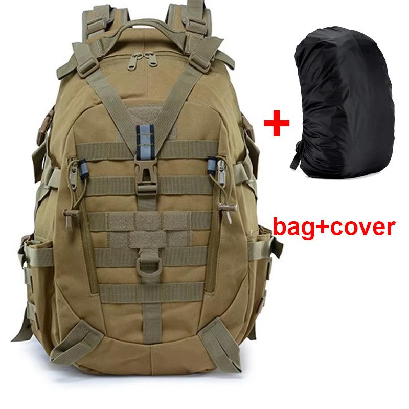 Mochila de Camping para Hombre Bolsas de Viaje Táctica Molle Mochila de Escalada Senderismo Exterior Reflectante Hombro Pesca Bolsa para Portátil
