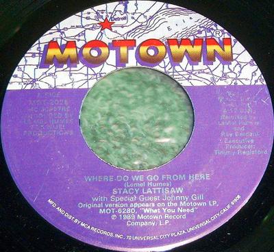 7inch Record STACY LATTISAW, JOHNNY GILL - Where Do We Go From Here MOT2026 Motown 1989 US Soul/Funk Used