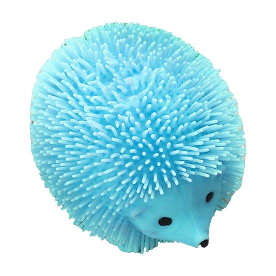 

Luminous Fuzz Hedgehog Toy Stress Relief LED Light-up Hedgehog Squeeze Toy Anti-Anxiety Fuzzy Ball Sensory Toy Party B синий