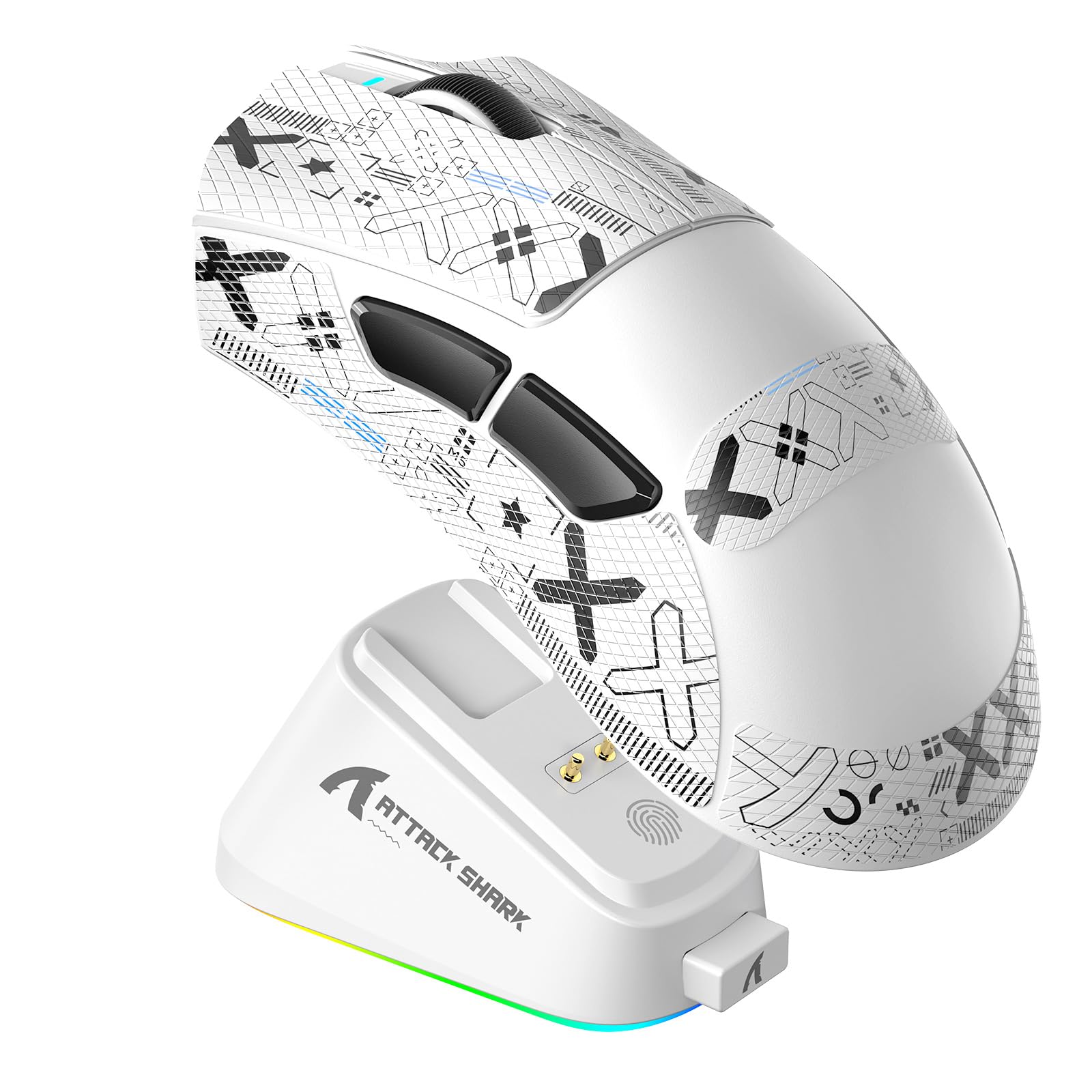 

MAMBASNAKE x ATTACK SHARK V3PRO Ігрова 65г PAW3311 BK52820 Вигнута RGB Магнітна зарядка Ергономічна 25000 50 Точність 100 Велика долоня 1000 Гц Частота опитування