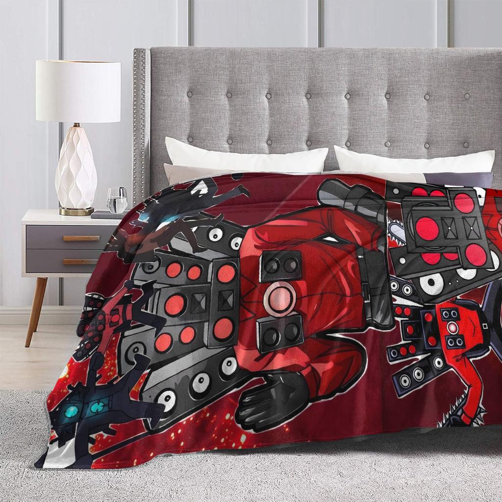 Skibidi Toilet Speakerman Blanket Quality Warm  Bedding Throws Autumn Decorative Couch Chair Fluffy Bedspread
