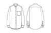 Seven Uniform GH7021-2 Long Sleeve Stand Collar Oxford Shirt, Pink, Size 5L