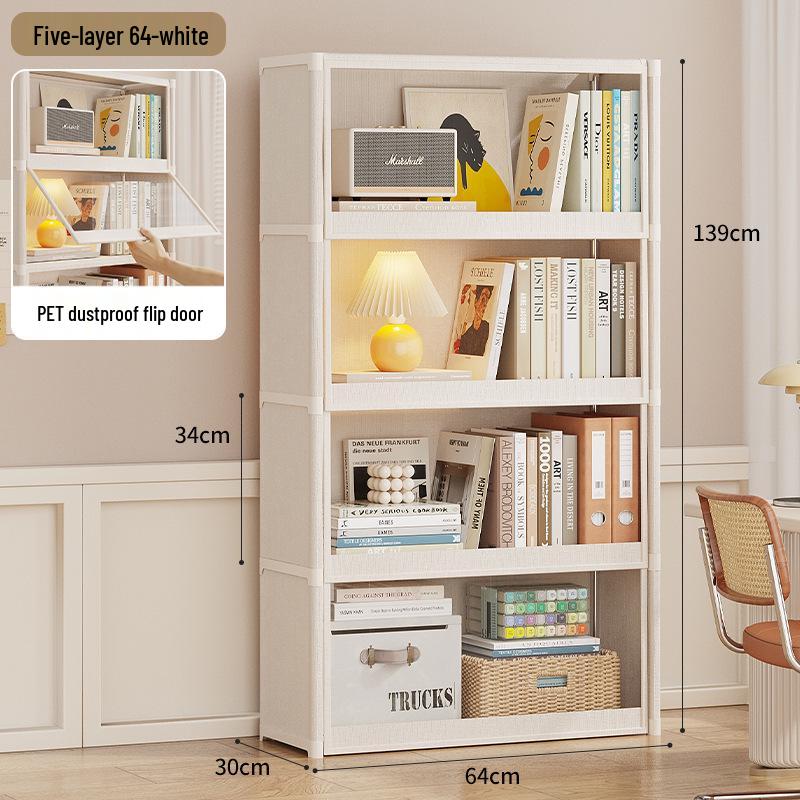 Children's Large Capacity Transparent Floor-standing Bookshelf & Storage Cabinet