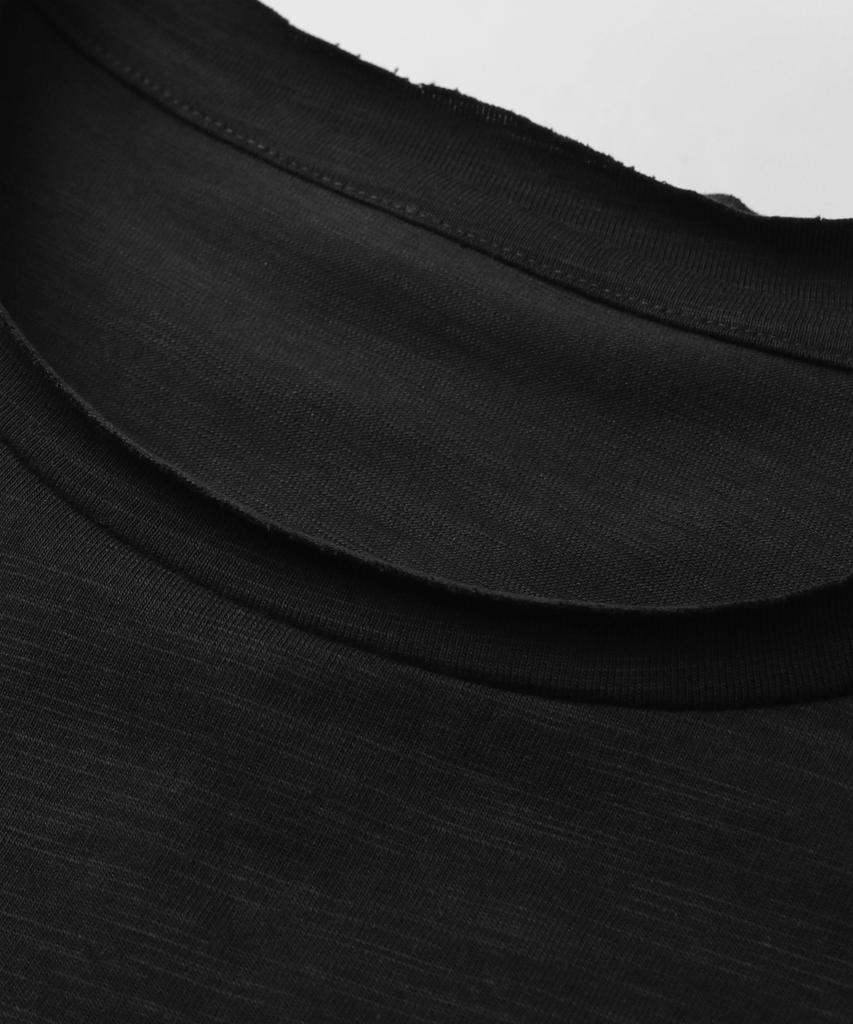 INDUST Low-Cut Cotton Slub Long Sleeve (Black)