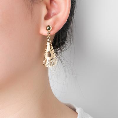 Boho Style Three-dimensional Geometric Earrings Hollow Trumpet Hat Pendant Tassel Earrings for Women Luxury Versatile