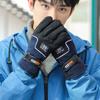 Men's Winter Warm Outdoor Cycling Gloves Plus Velvet Non Slip Motorcycle Gloves Thickened Finger Wear Resistant Gloves