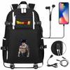 Vegeta Sun Wukong Dragon Ball Ultra USB Headphones Teen Student School Bag Men's and Women's Leisure Travel Backpack