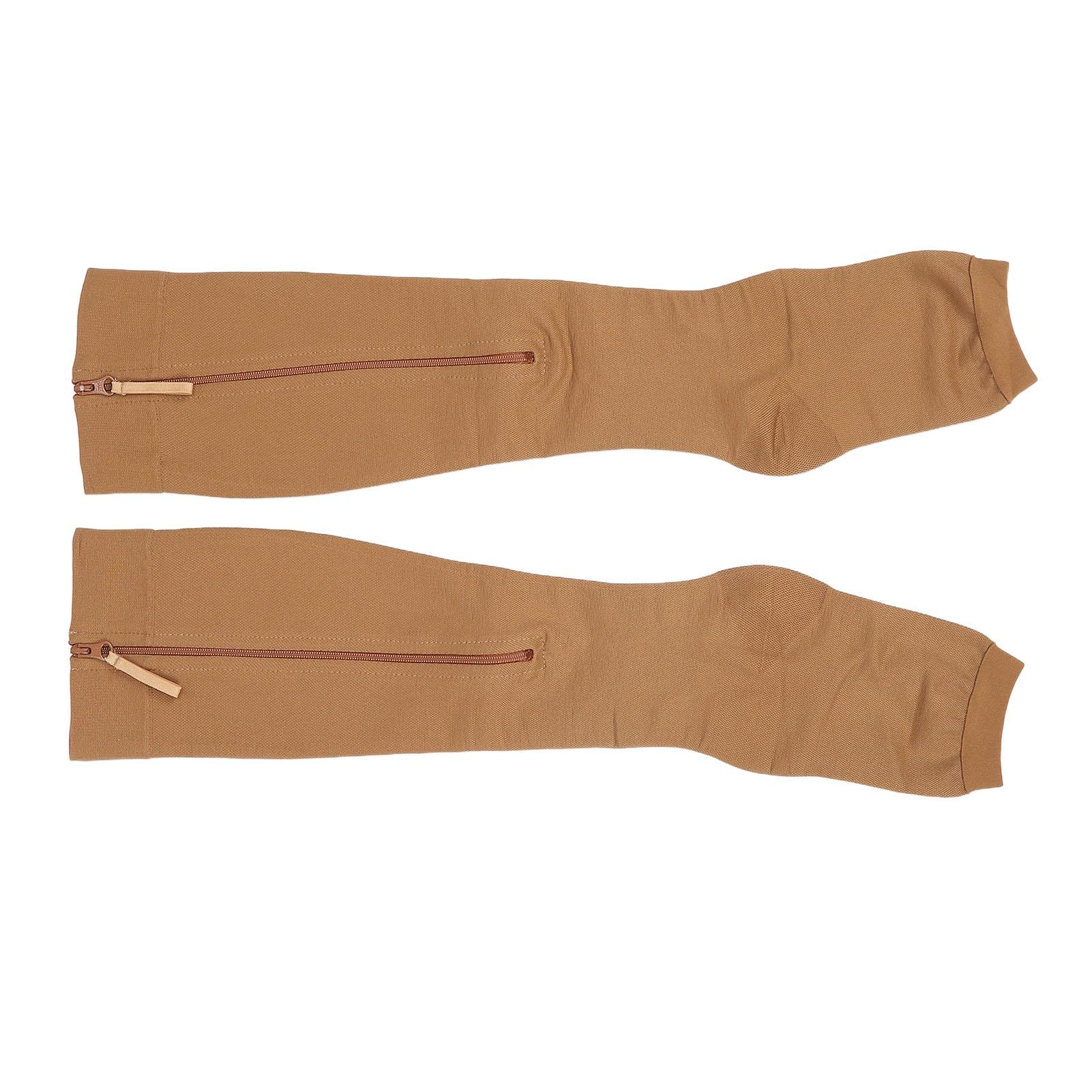 

Zipper Compression Socks Calf Knee High Open Toe Stocking Mid Tube for Sequential Decompression XXL XXL