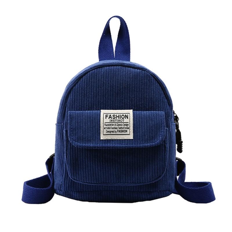 Женский дорожный рюкзак Вельветовый рюкзак Эстетичный рюкзак Студенческий школьный рюкзак Милый мини-рюкзак Маленький рюкзак синийглубокий 890₽