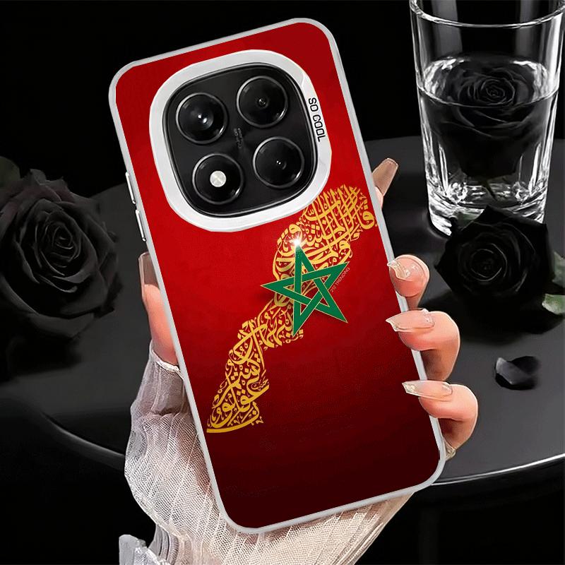 Morocco Flag Soft Phone Case for Xiaomi Redmi Note 13 14 15 Pro Plus 12S 12 11S 11 11T 10S 10 Shockproof Cover Back Shell