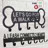 Metal Pet Dog Leash Hanger Hook Dog Leash Wall Rack Holder with Free Nail Hang On Leather Nylon Leash Key Pet Accessories