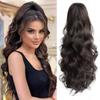 Estensioni sintetiche per parrucca coda di cavallo riccia ondulata con artiglio lungo Clip per capelli giornalieri soffici coda di cavallo per le donne