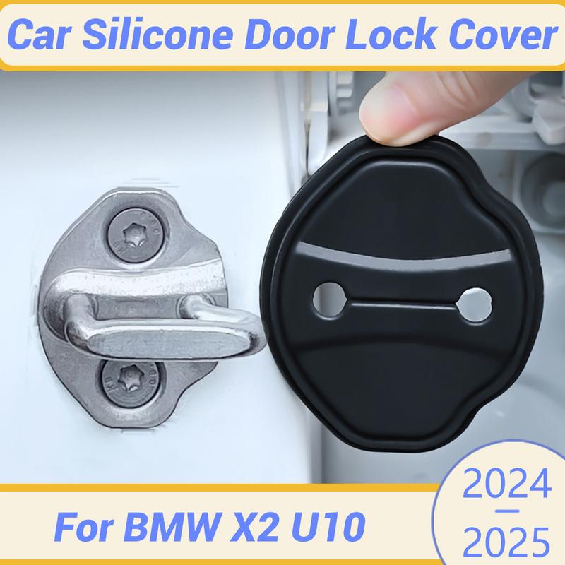 Für BMW X2 U10 2024 2025 Silikon Auto Türschloss Schnalle Schutzhülle Elastisches Kollisionsschutz Stoßdämpfendes Pad Kissen