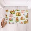 Cute Rabbit Carpet Kawaii Cartoon Bunny Rug for Boys Girls Lovely Animal Easter Rabbit Door Mat Non Slip Spring Flowers Bath Mat