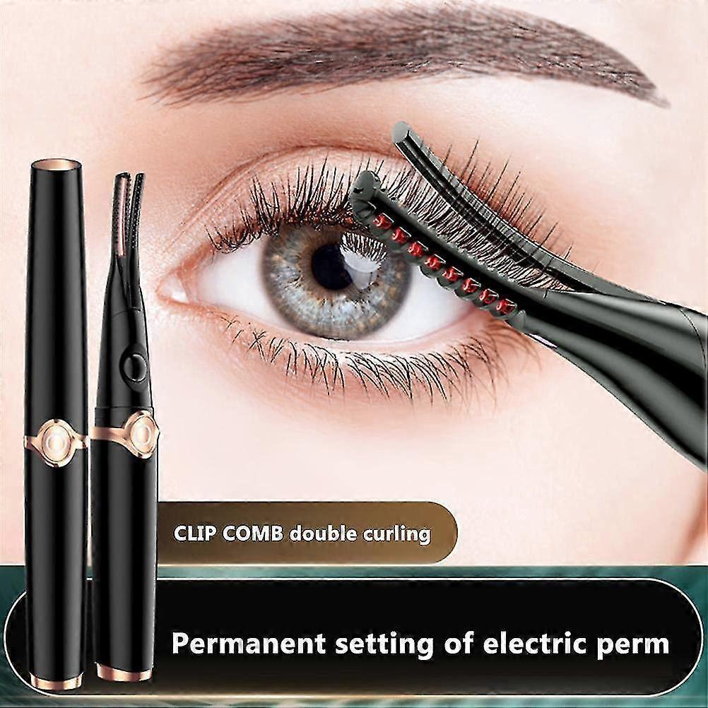 2-in-1 Heated Eyelash Curler, Portable Electric Eyelash Curler, 3-stage Temperature Adjustment