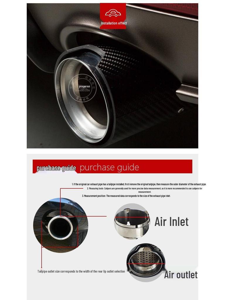 Dekorace koncovky výfuku s logem M z uhlíkových vláken pro BMW řady 1-6