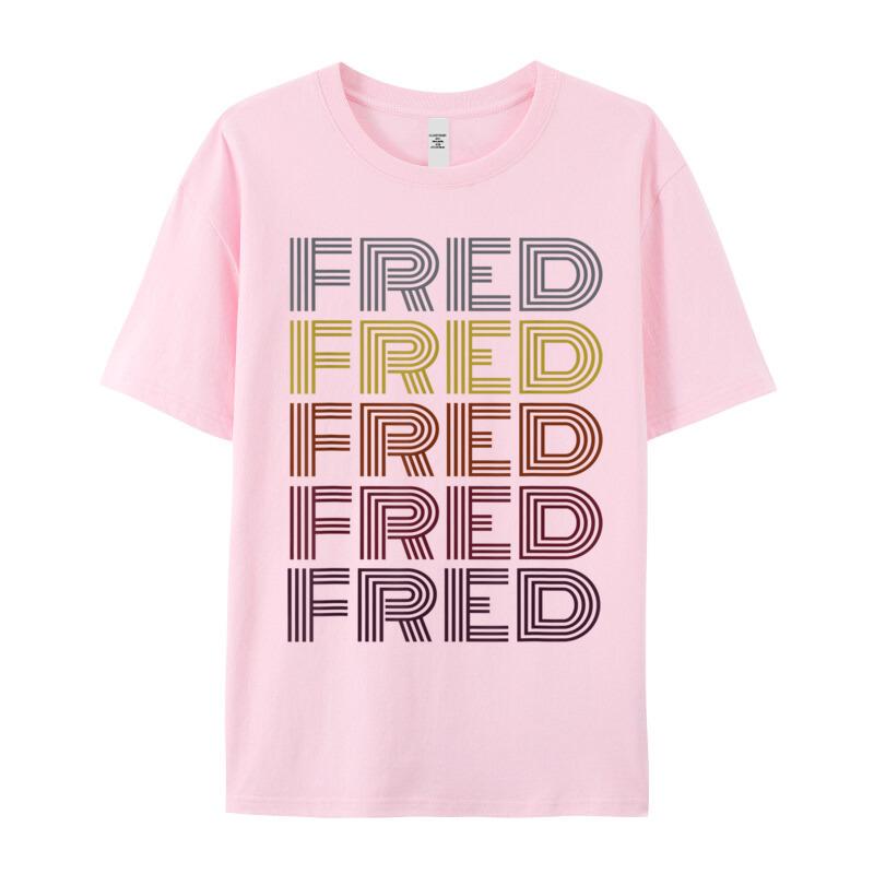 Printing Graphic 365 First Name Fred Crewneck Tshirts Christmas Tees Short Sleeve Boyfriend Funky Cotton Gift Idea T Shirts