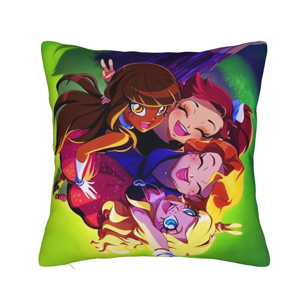 LoliRock Kopo Music Girls Pillow Case  Soft Pillow Cover Retro Trendy Pillowcases For Couch Sofa Bedroom