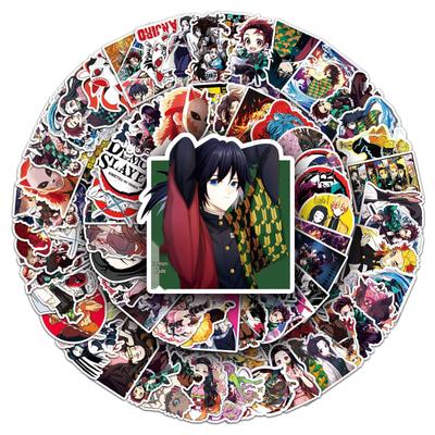 100 Demon Slayer Waterproof Stickers - Creative Graffiti for Suitcases, Laptops, and Travel Cases