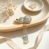 Elegant Song Brocade Hair Clip - Handmade Chinese Style Hair Accessory for Hanfu & Qipao