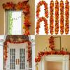 Autumn Artificial Maple Leaf Garland For Wedding Decor And Outdoor Events