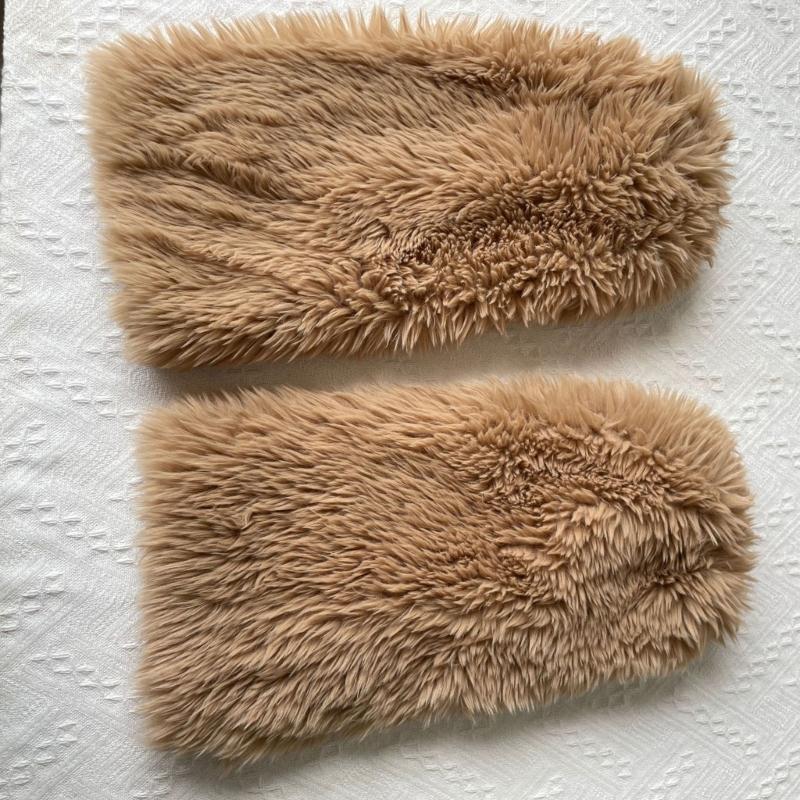 Winter Leggings Covers Leg Warmer Boot Socks Aesthetic Solid Color Warm Furry Plush Boot Cuffs Toppers Leg Gaiters Cover