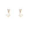 Super exquisite butterfly earrings~ super fairy white sweet small fresh temperament retro Hong Kong style ins stud earrings earrings