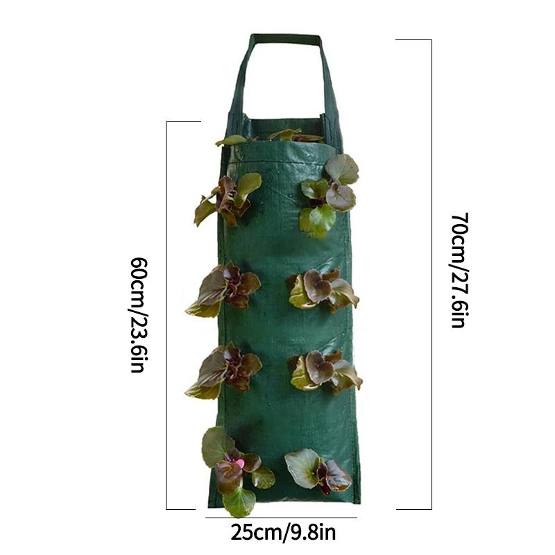 Hanging Grow Bag Strawberry Flower Planter Pots Vertical Garden Vegetable Planting Pots Indoor Outdoor Garden Accessories