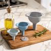 4-in-1 Plastic Kitchen Funnel Strainer for Wine, Oil and Cooking