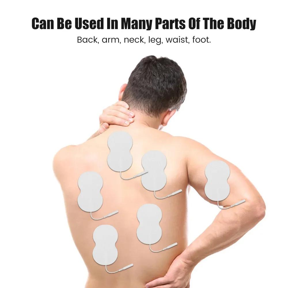 Electrode Pads Reusable Massage Patch for Tens Electrodes Digital Machine Massage 2mm Plug Body Massager Accessories