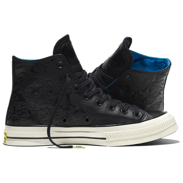 DC Comics x Converse Chuck Taylor All Star 70 Hi Batman Unisex Sneakers Black Spray-Paint-Blue Egret 155358C