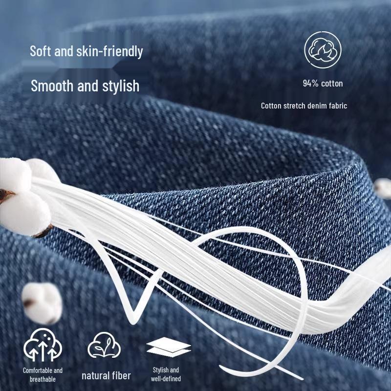 Women's High-Waisted Wide-Leg Flared Jeans - Spring 2025, Slimming, Loose-Fit, Non-Cling, Blue