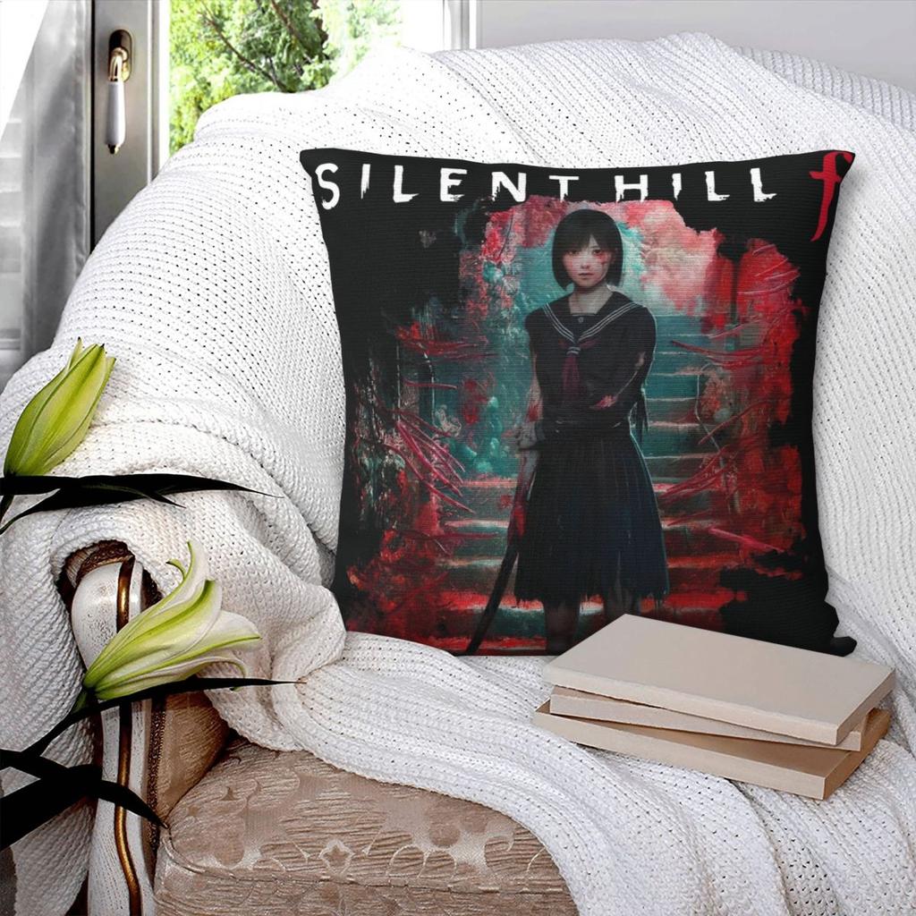 Pillow Cover Silent Hill F Game Hinako Graphic Cushion Cover Fashion Pillow Case For Sofa Car Home Decor Pillowcases