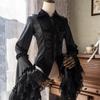 Spring Vintage Gothic Lolita Style Shirt Women Elegant Lace Ruffles Flare Long Sleeve Blouses Y2k Aesthetic Punk Subculture Tops