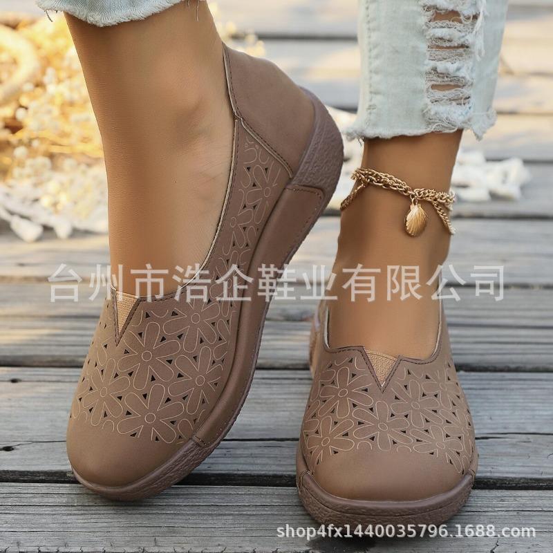 

Summer new casual single shoes women s thick-soled round head light and comfortable casual shoes large size women s shoes 43